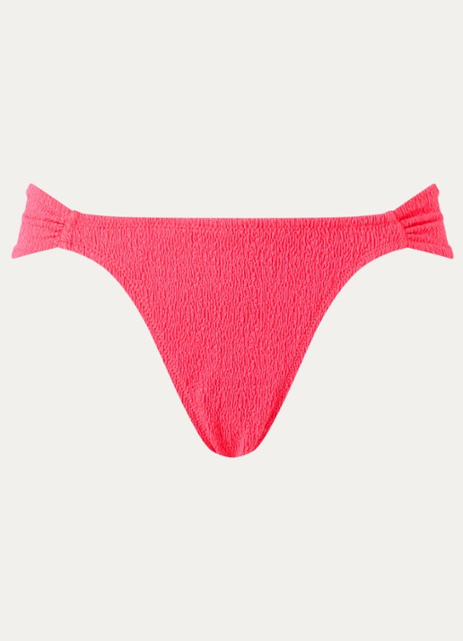 Sam Friday Kai bikinislip met plooidetail - voorkant neonroze