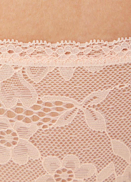 Sam Friday Lacey tanga van kant - detail 4 zalmroze