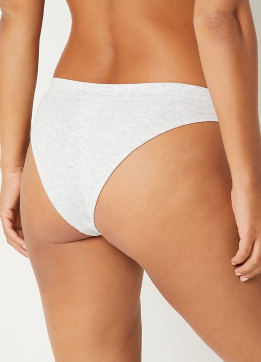 Sam Friday Lucy slip met ribstructuur - achterkant lichtgrijs