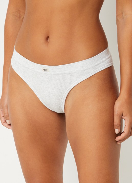 Sam Friday Lucy slip met ribstructuur - voorkant 5 lichtgrijs