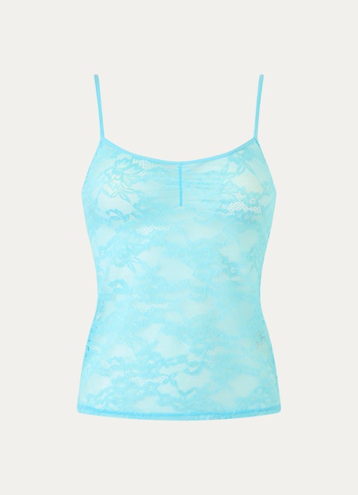 Sam Friday Myla tanktop van kant - voorkant 3 blauw