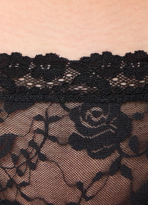 Sam Friday Pam tanga van kant - detail 3 zwart