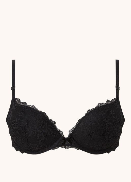Sam Friday Polly push-up bh met kant - voorkant zwart