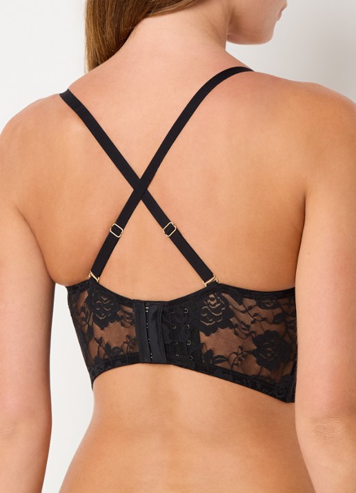 Sam Friday Polly push up bustier van kant  - detail 4 zwart