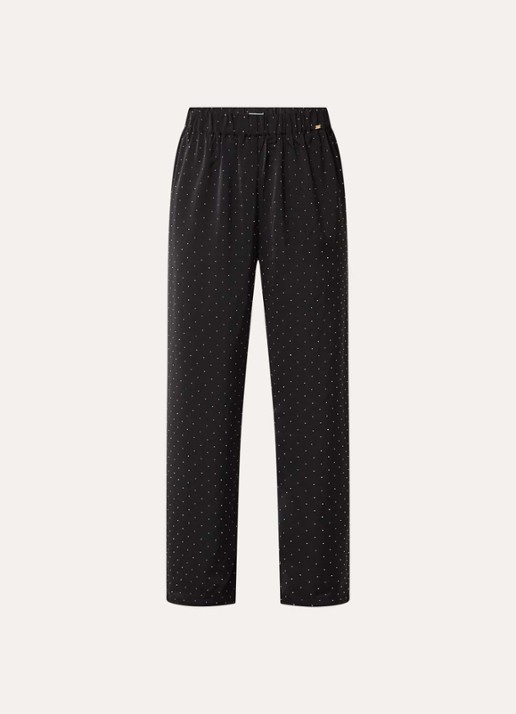 Sam Friday Pyjamabroek met strass - voorkant zwart