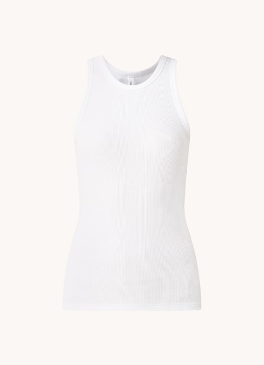 SAMSØE SAMSØE Alexo tanktop met ronde hals - voorkant wit