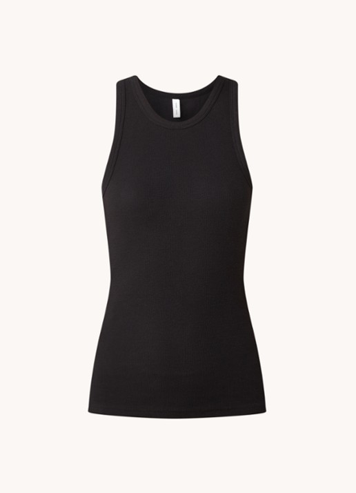 SAMSØE SAMSØE Alexo tanktop met ronde hals - voorkant 3 zwart
