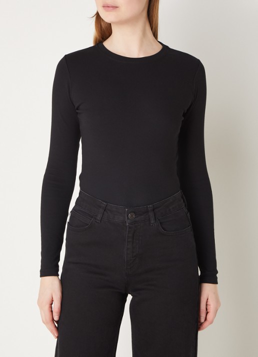 SAMSØE SAMSØE Basic longsleeve van  katoen