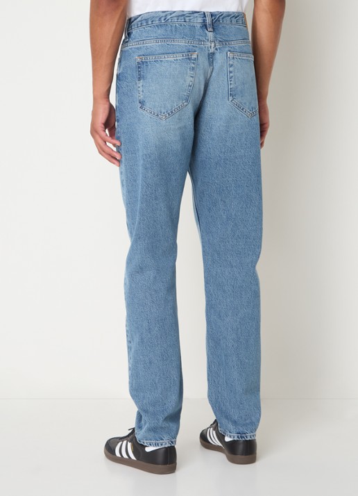 SAMSØE SAMSØE Cosmo straight leg jeans van  katoen met medium wassing - achterkant 3 indigo