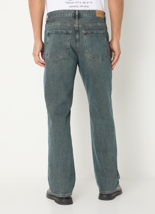 SAMSØE SAMSØE Eddie straight leg jeans met medium wassing - achterkant 3 indigo
