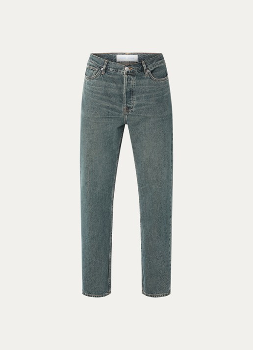 SAMSØE SAMSØE Eddie straight leg jeans met medium wassing - voorkant 4 indigo