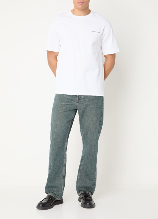 SAMSØE SAMSØE Eddie straight leg jeans met medium wassing - voorkant 5 indigo