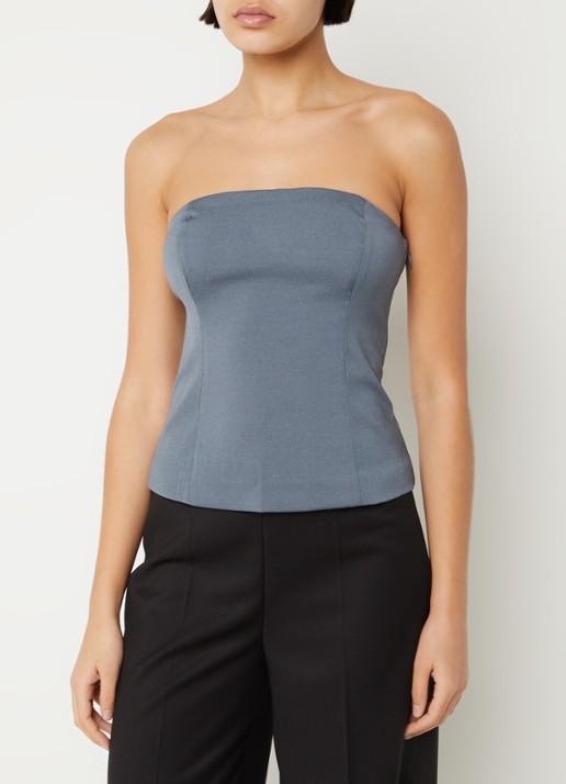 SAMSØE SAMSØE Elyn strapless top met smockwerk