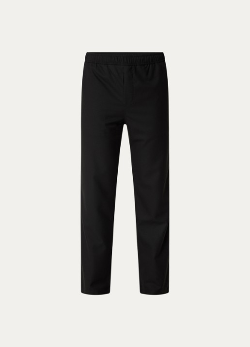 SAMSØE SAMSØE Jabari slim fit pantalon met steekzakken - voorkant zwart