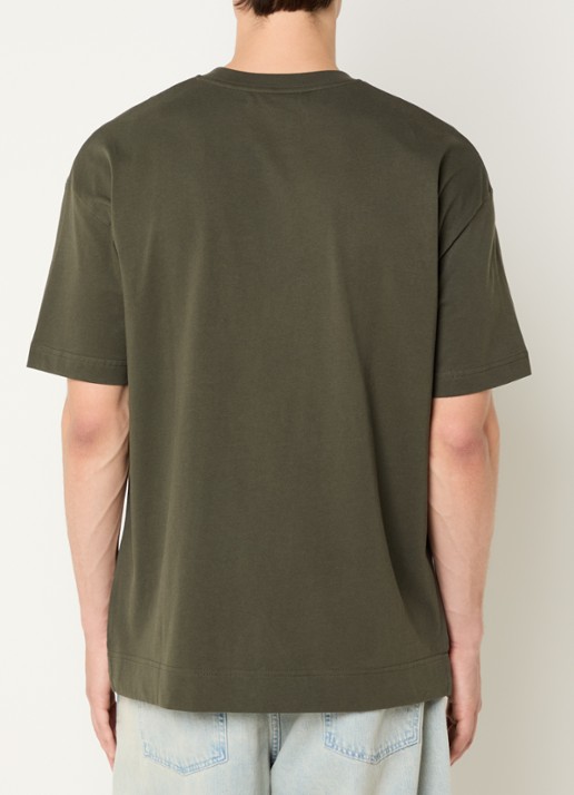 SAMSØE SAMSØE Joel T-shirt met logo - achterkant 3 legergroen