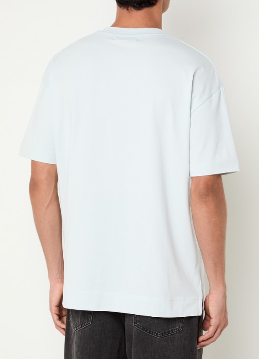 SAMSØE SAMSØE Joel T-shirt met logo - achterkant 4 lichtbruin