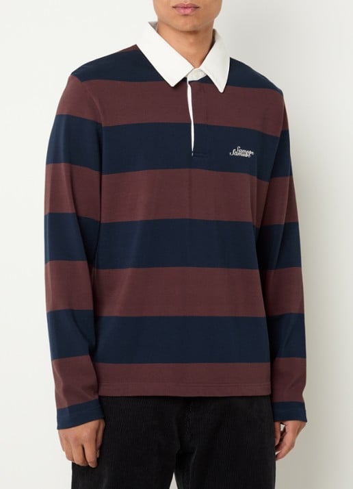 SAMSØE SAMSØE Kevin regular fit polo met streepprint
