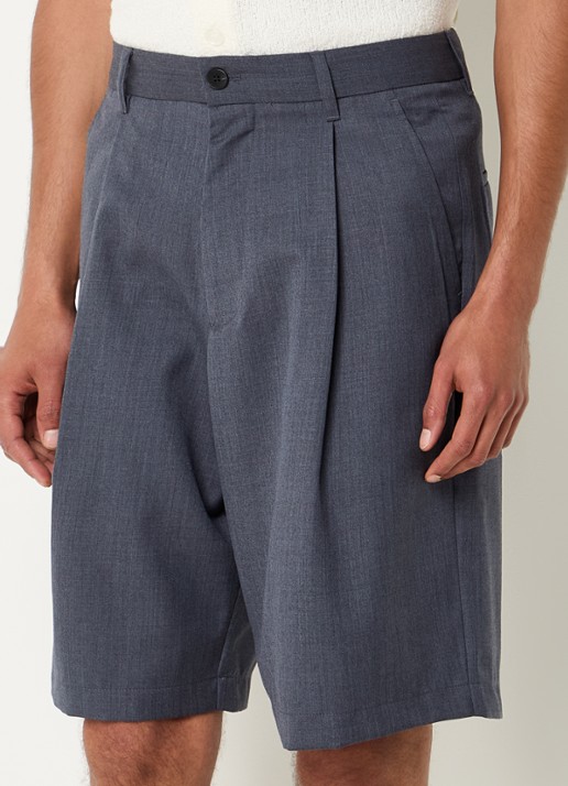 SAMSØE SAMSØE Mandla loose fit korte broek in wolblend