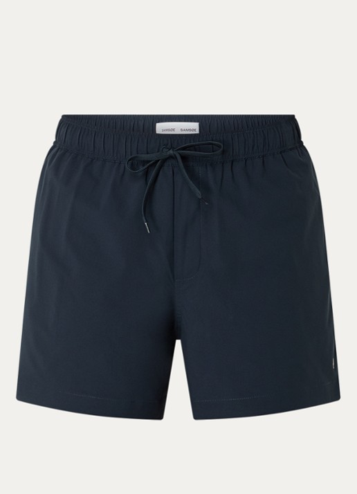 SAMSØE SAMSØE Moses zwemshorts met logo - voorkant 3 donkerblauw