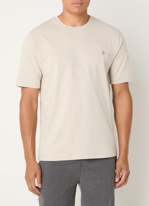 SAMSØE SAMSØE Otto T-shirt met logoborduring