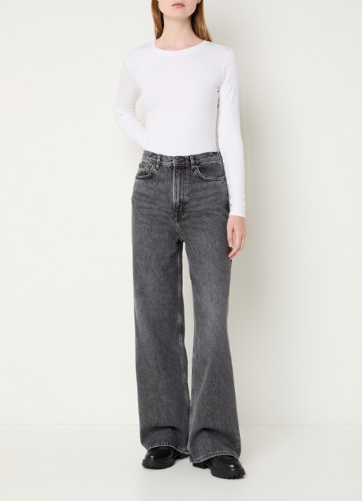 SAMSØE SAMSØE Rebecca loose fit jeans met gekleurde wassing - voorkant 5 antraciet