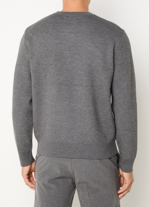 SAMSØE SAMSØE Rico fijngebreide pullover - achterkant grijs