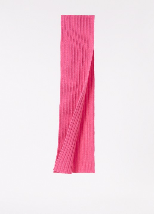 SAMSØE SAMSØE Rossi sjaal in wolblend 180 x 25  - voorkant 2 roze