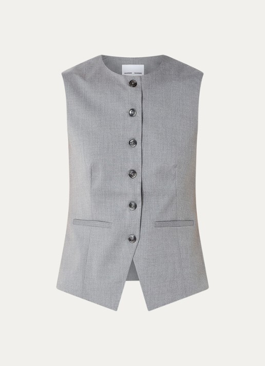 SAMSØE SAMSØE Ruma gilet met gemêleerd dessin