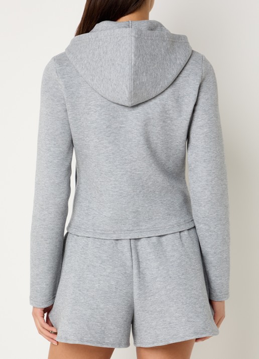 SAMSØE SAMSØE Saalice sweatvest met steekzakken - achterkant grijsmele