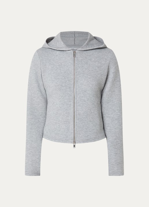 SAMSØE SAMSØE Saalice sweatvest met steekzakken - voorkant 2 grijsmele