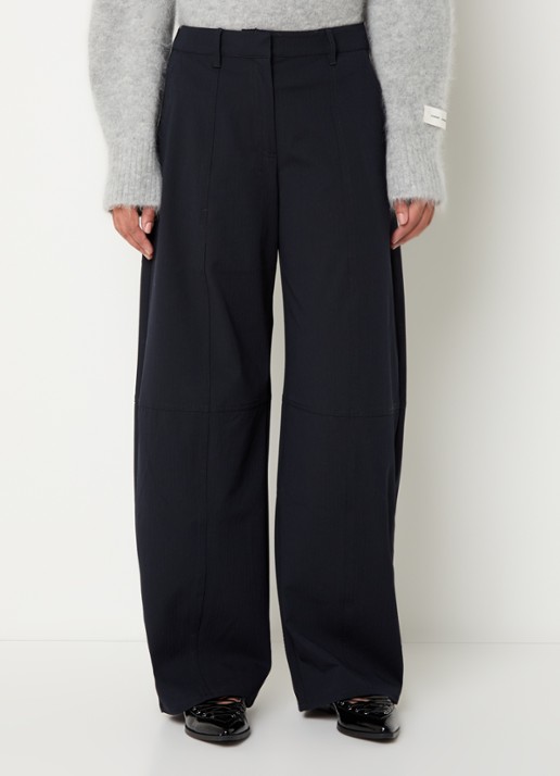 SAMSØE SAMSØE Sabianca high waist wide fit broek met steekzakken