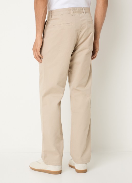 SAMSØE SAMSØE Saboris straight fit chino met steekzakken - achterkant beige