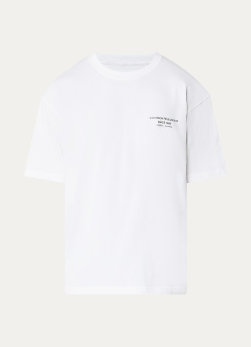 SAMSØE SAMSØE Sacohen T-shirt met logo- en backprint - voorkant 3 groen