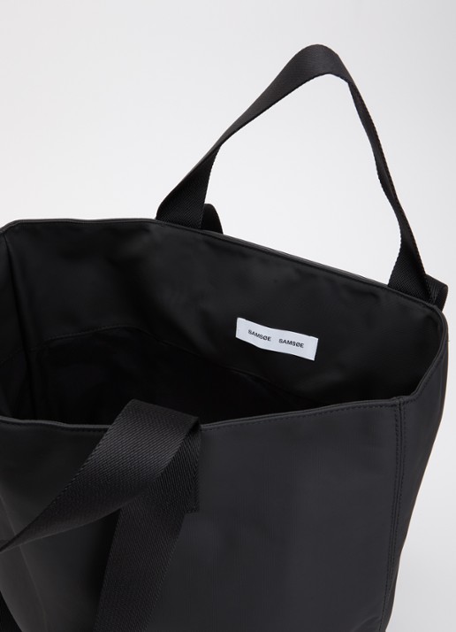 SAMSØE SAMSØE Saemil shopper met waterafstotende coating - detail zwart