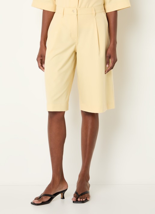 SAMSØE SAMSØE Saharper high waist straight fit korte pantalon met steekzakken