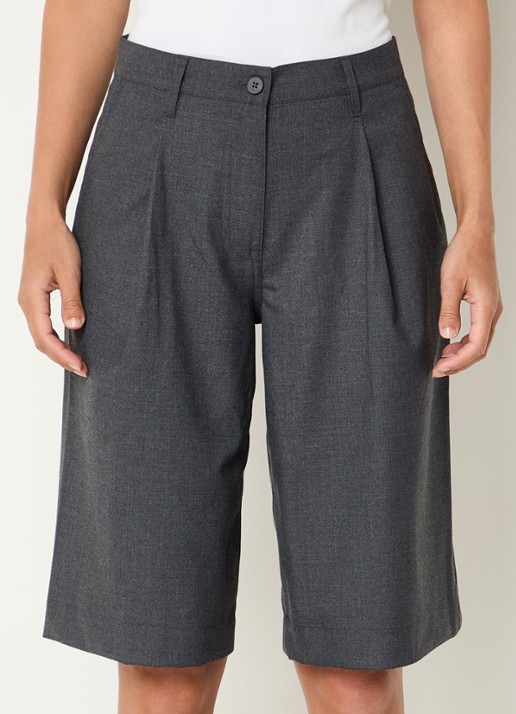 SAMSØE SAMSØE Saharper high waist straight fit korte pantalon met steekzakken - detail 2 blauw