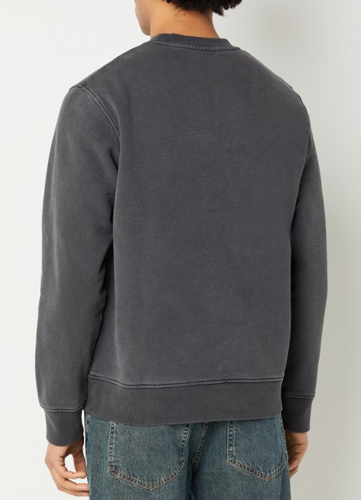 SAMSØE SAMSØE Sajoel sweater met logo - achterkant 4 antraciet