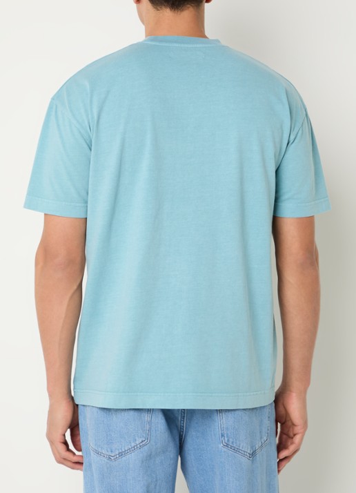 SAMSØE SAMSØE Sajoel T-shirt met logo - achterkant 2 aquablauw