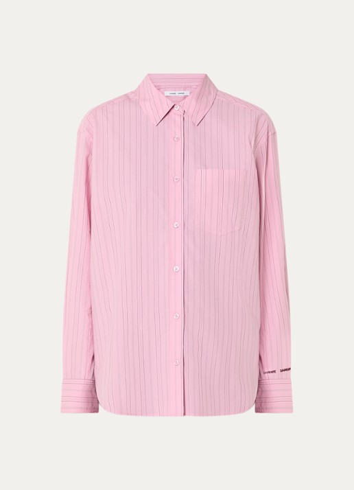 SAMSØE SAMSØE Salova blouse met streepprint - voorkant roze