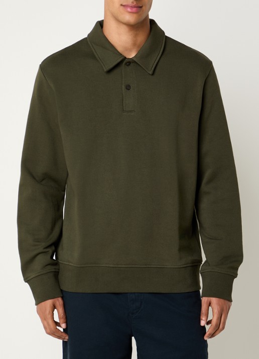 SAMSØE SAMSØE Samarcel sweater met polokraag en logoborduring