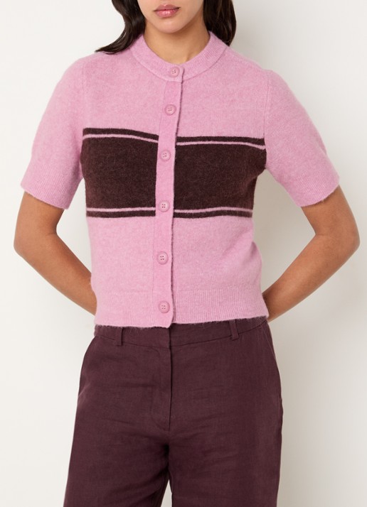 SAMSØE SAMSØE Sanoura grofgebreid vest in wolblend