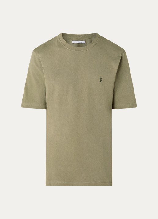 SAMSØE SAMSØE Saotto T-shirt met logo - voorkant groen
