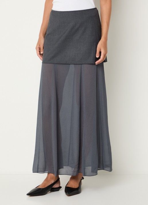 SAMSØE SAMSØE Sarima semi-transparante maxi rok