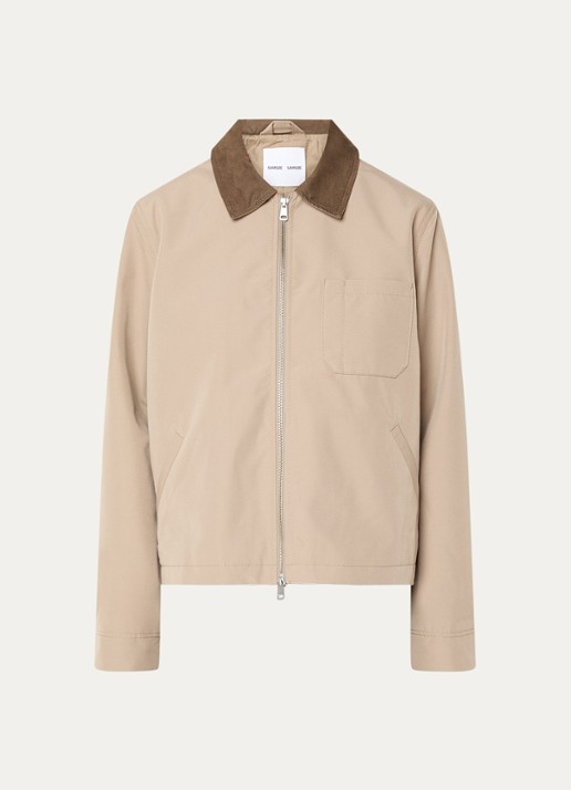 SAMSØE SAMSØE Sarobinson barn jack met opgestikte zak - voorkant 3 beige