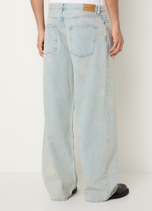 SAMSØE SAMSØE Satimothy wide leg jeans met lichte wassing - achterkant indigo