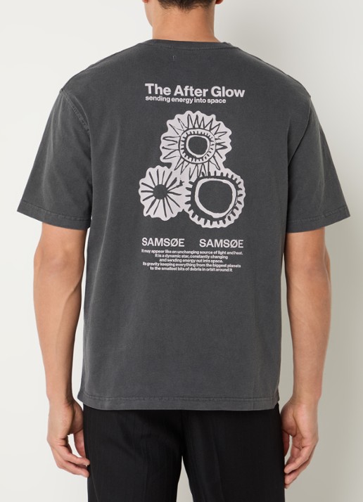 SAMSØE SAMSØE Sauni T-shirt met front- en backprint
