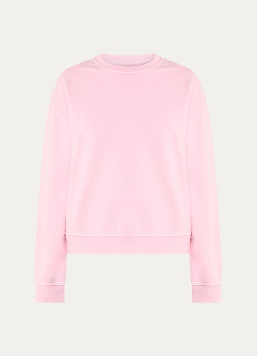 SAMSØE SAMSØE Savan sweater met ronde hals - voorkant roze