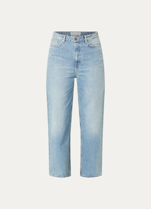 SAMSØE SAMSØE Shelly high waist wide leg jeans met steekzakken - voorkant 2 jeans