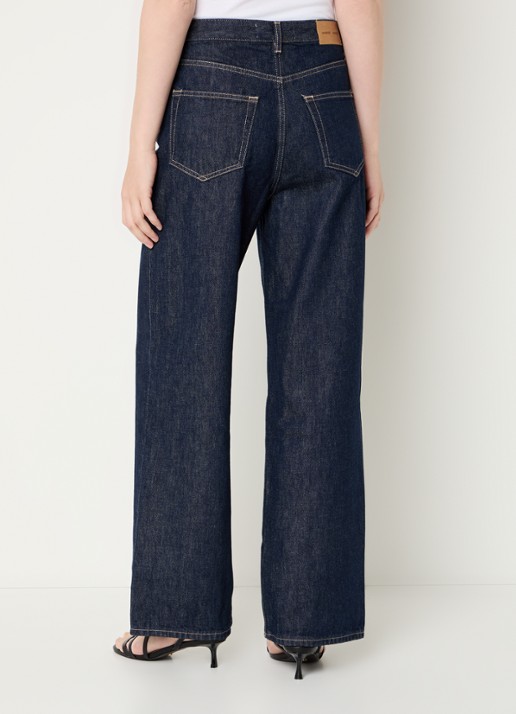 SAMSØE SAMSØE Shelly loose fit jeans met donkere wassing en steekzakken - achterkant donkerblauw