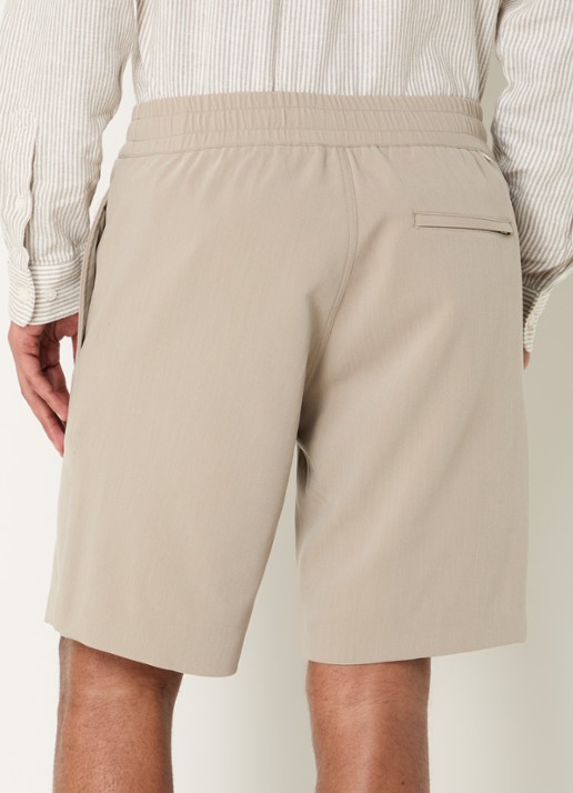 SAMSØE SAMSØE Smith loose fit korte broek - achterkant 4 beige